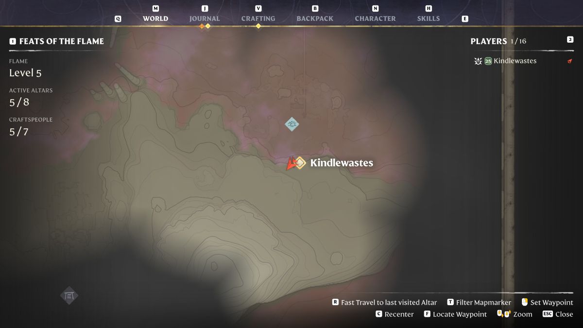 Comment obtenir le tisserand du linceul dans Enshrouded Emplacement de la carte du tisserand du linceul enveloppé