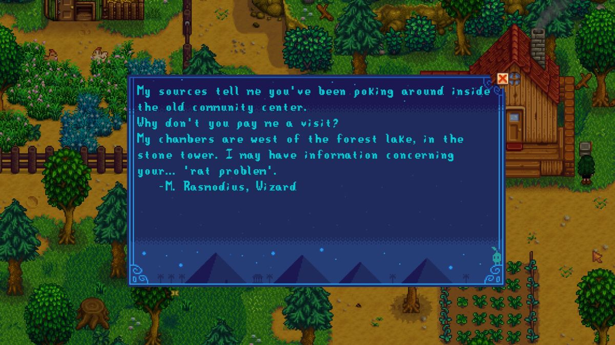 Guide complet du centre communautaire de Stardew Valley Note du sorcier