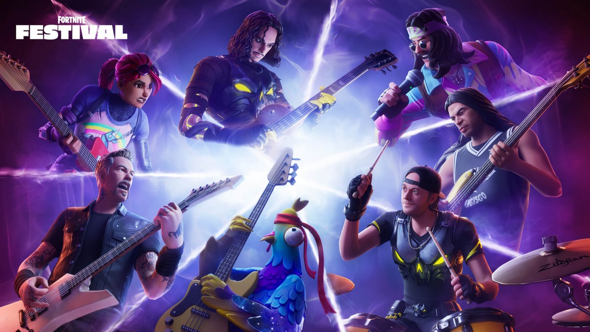 La saison 4 du Fortnite Festival amene Metallica sur la Fortnite Festival Saison 4 Affiche