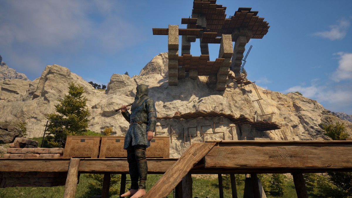 Les premieres impressions de la Pax Dei Un Sims Pax Dei WIP Château sur une montagne