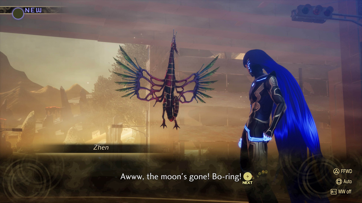 Shin Megami Tensei V Tout savoir sur les phases Une capture d’écran de Shin Megami Tensei V de Nahobino parlant à un démon lors d’une