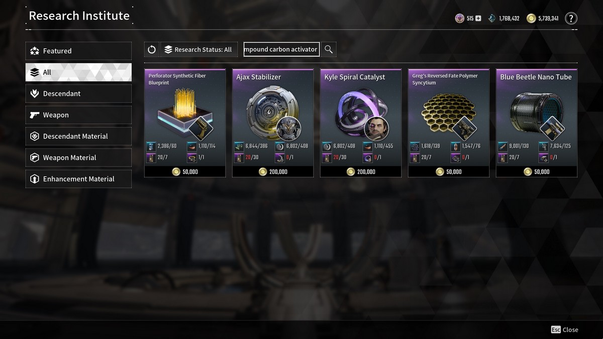 1721766844 481 Comment obtenir un activateur de carbone compose dans le premier Recettes d’activateur de carbone composé The First Descendant