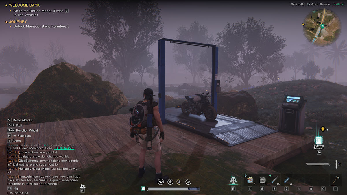 Comment obtenir une moto dans Once Human Garage de motos autrefois humaines