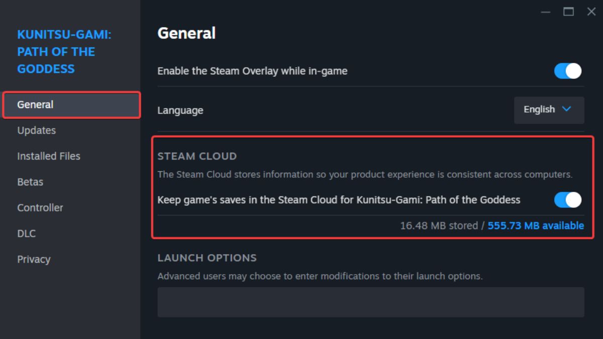 Kunitsu Gami Path of the Goddess Enregistrer lemplacement du fichier sur Activer Steam Cloud Kunisu-Gami : Chemin de la Déesse