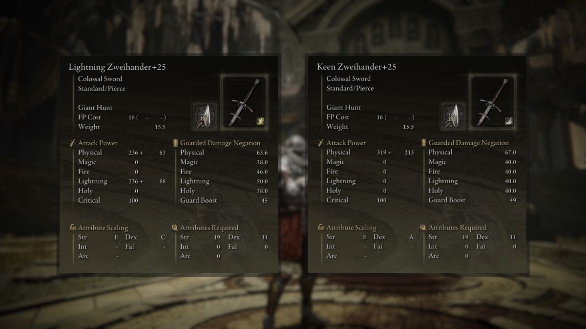 Meilleure construction de Zweihander dans Elden Ring Options d’affinité Zweihander