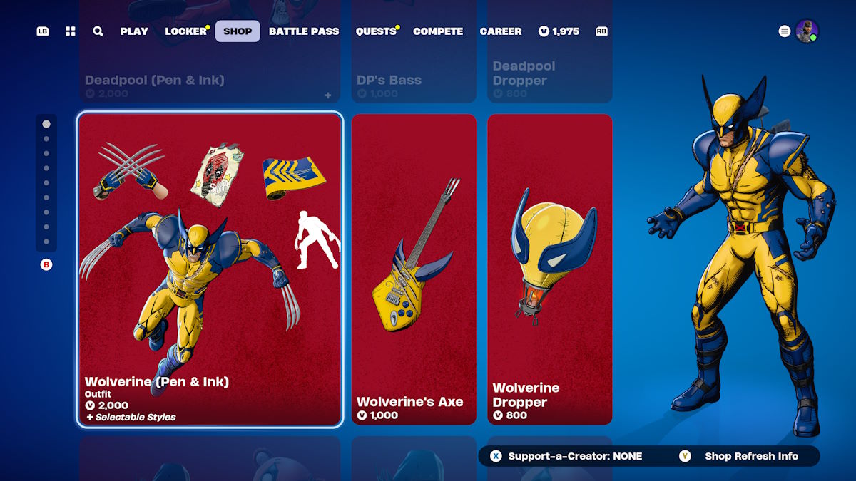 1723134804 413 Comment Obtenir Peelverine Plush Back Bling dans Fortnite Boutique Fortnite Wolverine