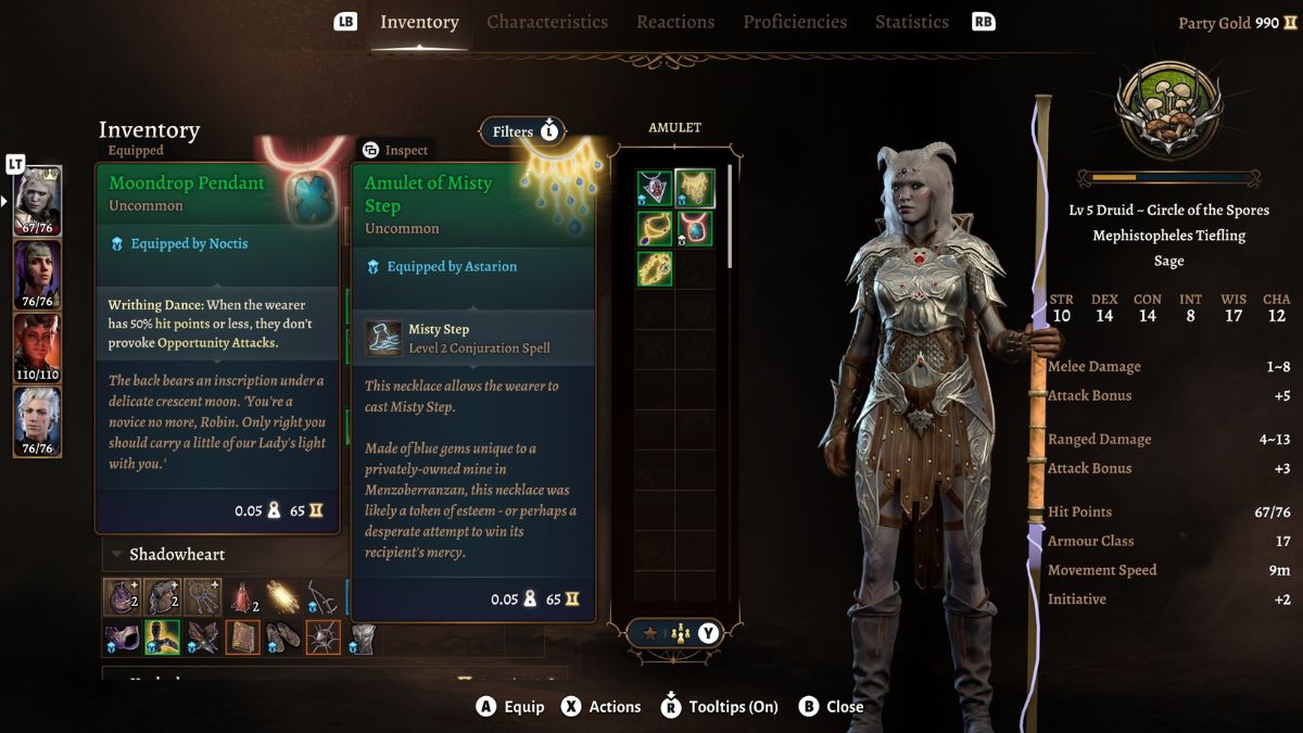 1723486724 317 Comment obtenir Misty Step dans Baldurs Gate 3 Amulette du Pas Brumeux BG3