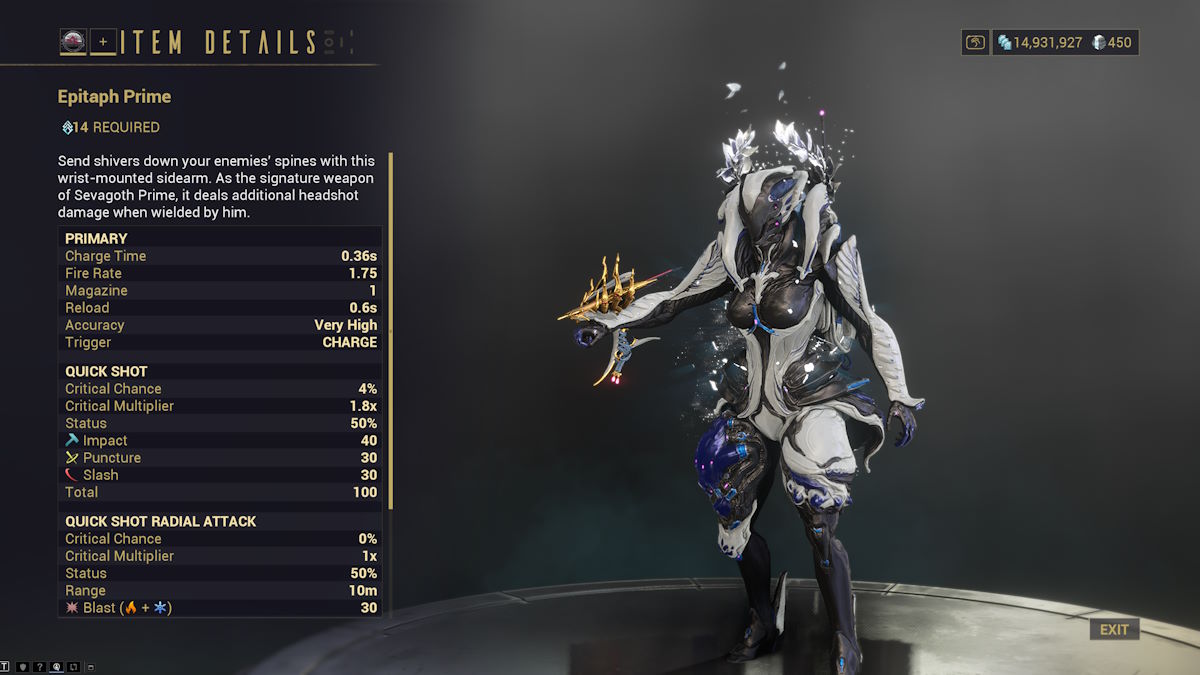 1724278619 232 Comment obtenir Epitaph Prime dans Warframe Statistiques de Warframe Epitaph Prime