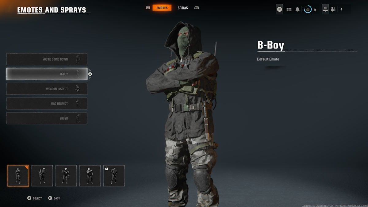 1725073019 863 Comment utiliser les emotes et les sprays dans Black Ops Call of Duty : Black Ops 6 Emote personnaliser