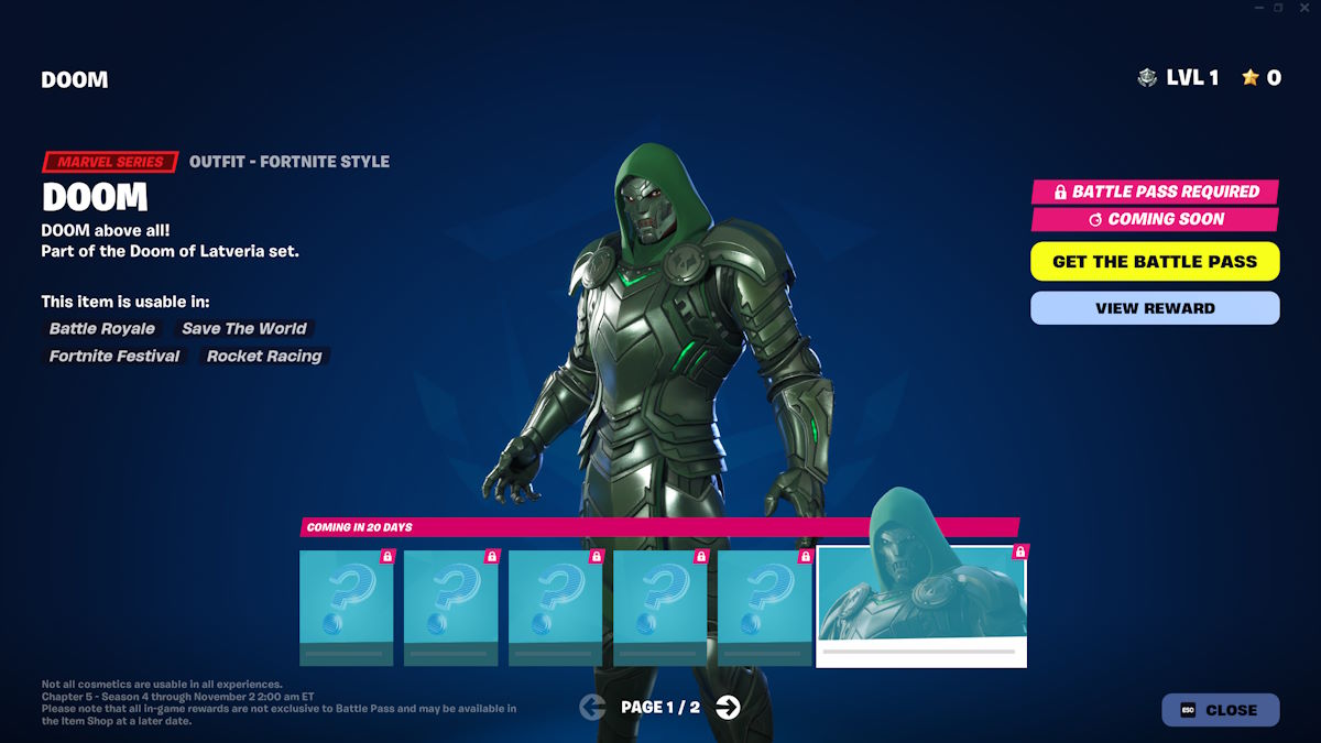 Comment avoir Doctor Doom dans Fortnite Fortnite Chapitre 5 Saison 4 Doom