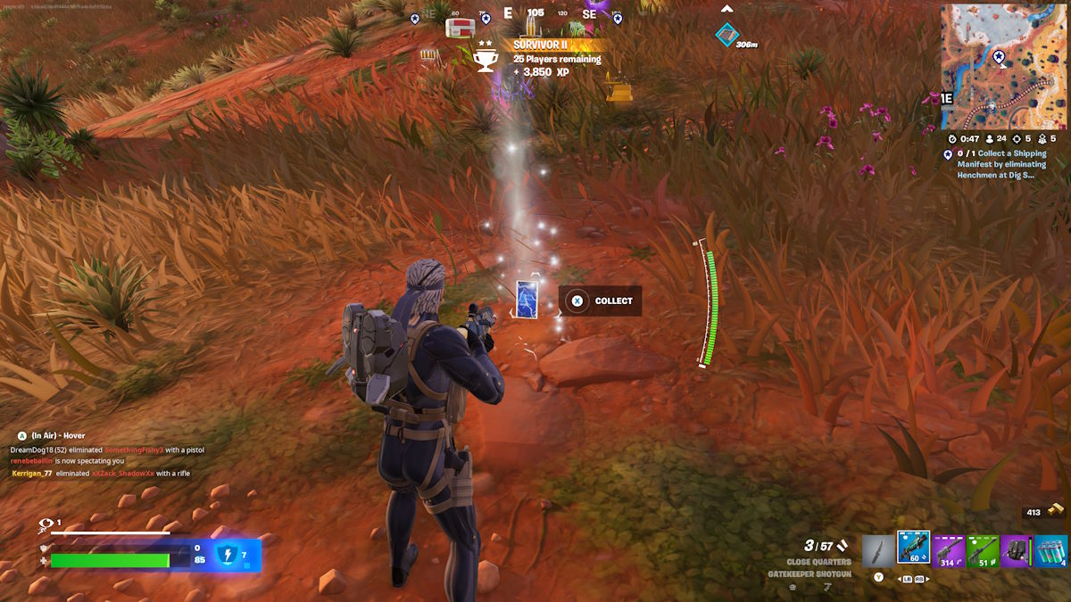Comment collecter le manifeste dexpedition sur les sites de fouilles Manifeste d’expédition Fortnite