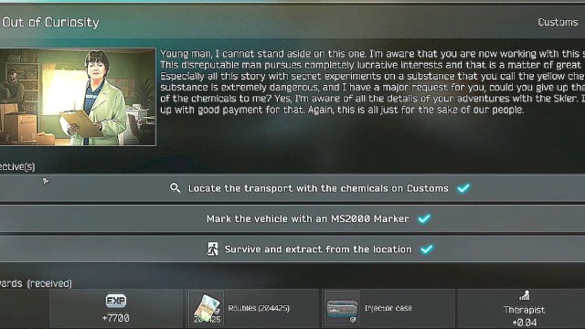 Comment finir par curiosite dans Escape from Tarkov Comment finir par curiosite dans Escape from Tarkov