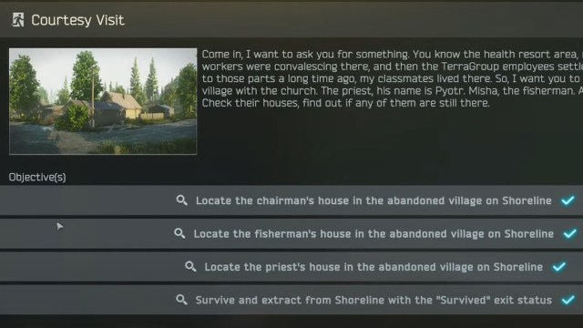 Comment effectuer une visite de courtoisie dans Escape from Tarkov Comment effectuer une visite de courtoisie dans Escape from Tarkov