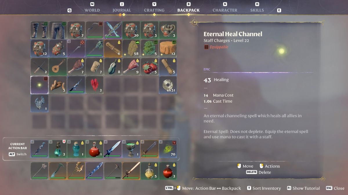 Comment obtenir le meilleur sort de guerison dans Enshrouded Sort de canalisation de soins éternels enveloppés