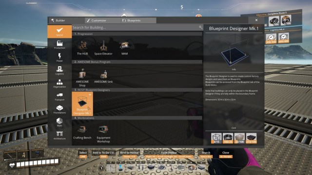 Comment utiliser le concepteur de plans dans Satisfactory Comment utiliser le concepteur de plans dans Satisfactory