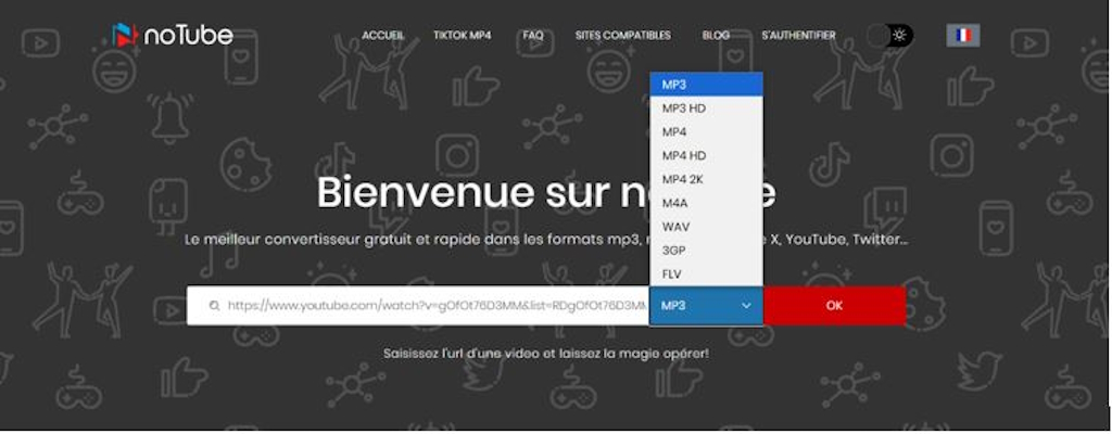 noTube champ de recherche noTube champ de recherche