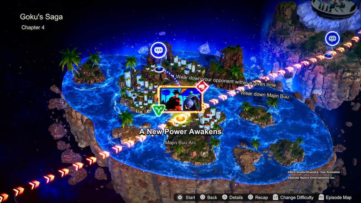 1729115190 636 Comment debloquer toutes les chronologies alternatives des batailles depisodes de Chapitre 4 avec la mission en vedette intitulée Un nouveau pouvoir s’éveille dans l’arc Majin Buu. Le but est d’épuiser Majin Buu.