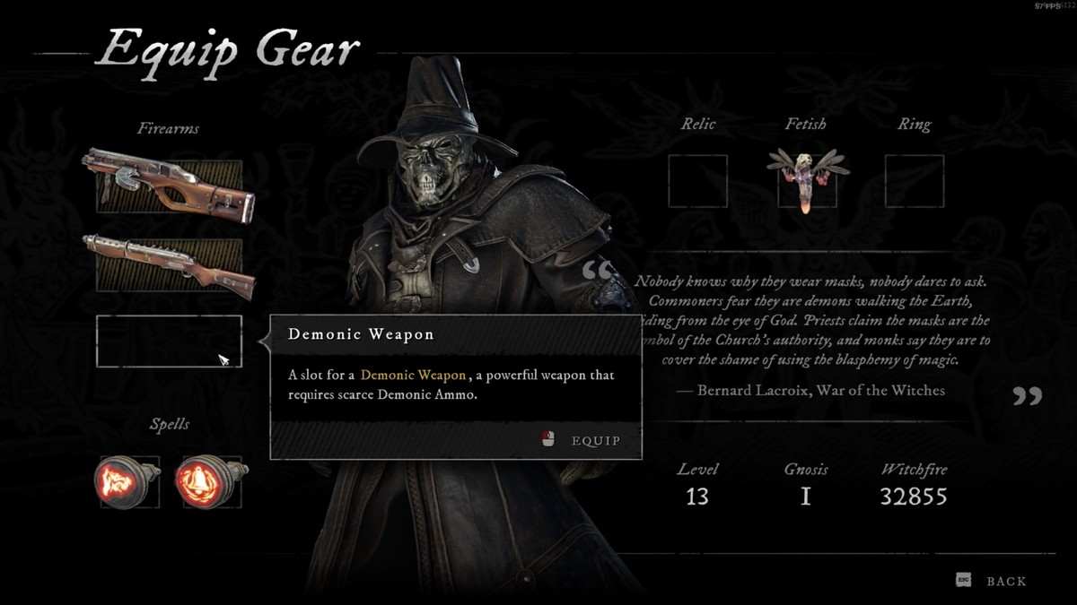 1729714827 212 Witchfire Comment obtenir et utiliser des munitions demoniaques Emplacement d’arme démoniaque