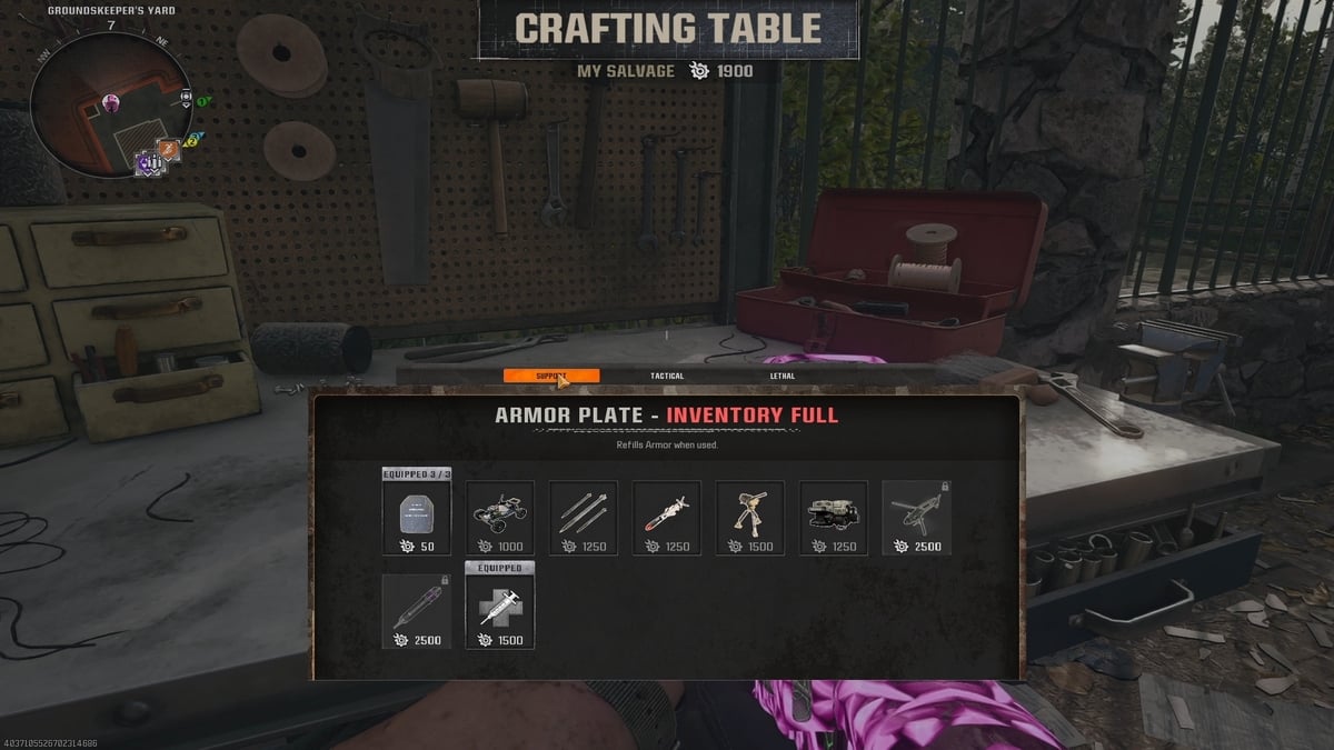 1730136979 372 Call of Duty Black Ops 6 Zombies Comment Fabriquer l’équipement de soutien à la table d’artisanat Black Ops 6 Zombies