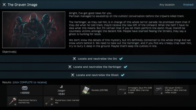 Comment terminer limage taillee dans Escape from Tarkov Comment terminer limage taillee dans Escape from Tarkov