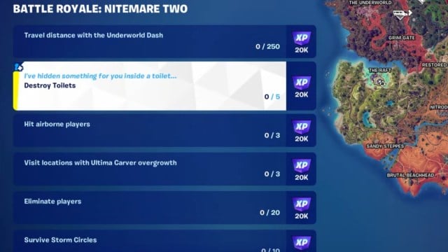 Comment trouver et detruire des toilettes dans Fortnite Chapitre 5 Comment trouver et detruire des toilettes dans Fortnite Chapitre 5