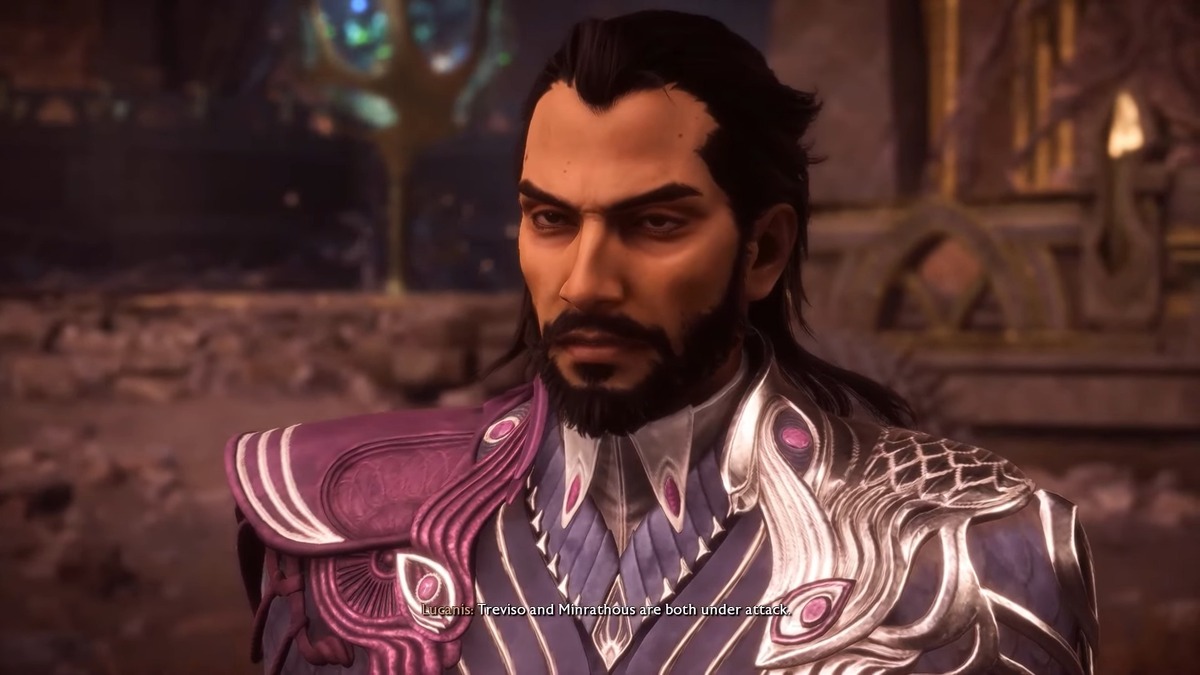 1730845164 423 Devriez vous aider Minrathous ou Trevise dans Dragon Age The Veilguard Lucanis disant que les deux villes sont attaquées Dragon Age The Veilguard