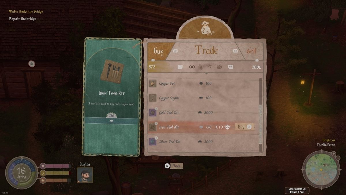 1731001829 501 Comment mettre a niveau les outils dans Mirthwood Forgeron Menu Mirthwood