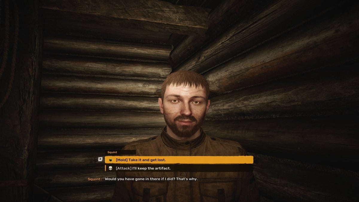 1732645302 781 Guide pas a pas de Stalker 2 Behind Seven Seals Donnez des choix d’artefact de moule ou de tuer Squint dans Stalker 2