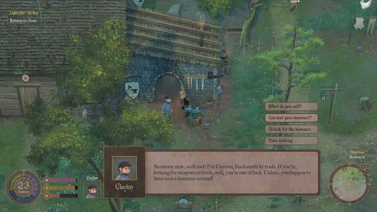 Comment mettre a niveau les outils dans Mirthwood Forgeron Quest Mirthwood
