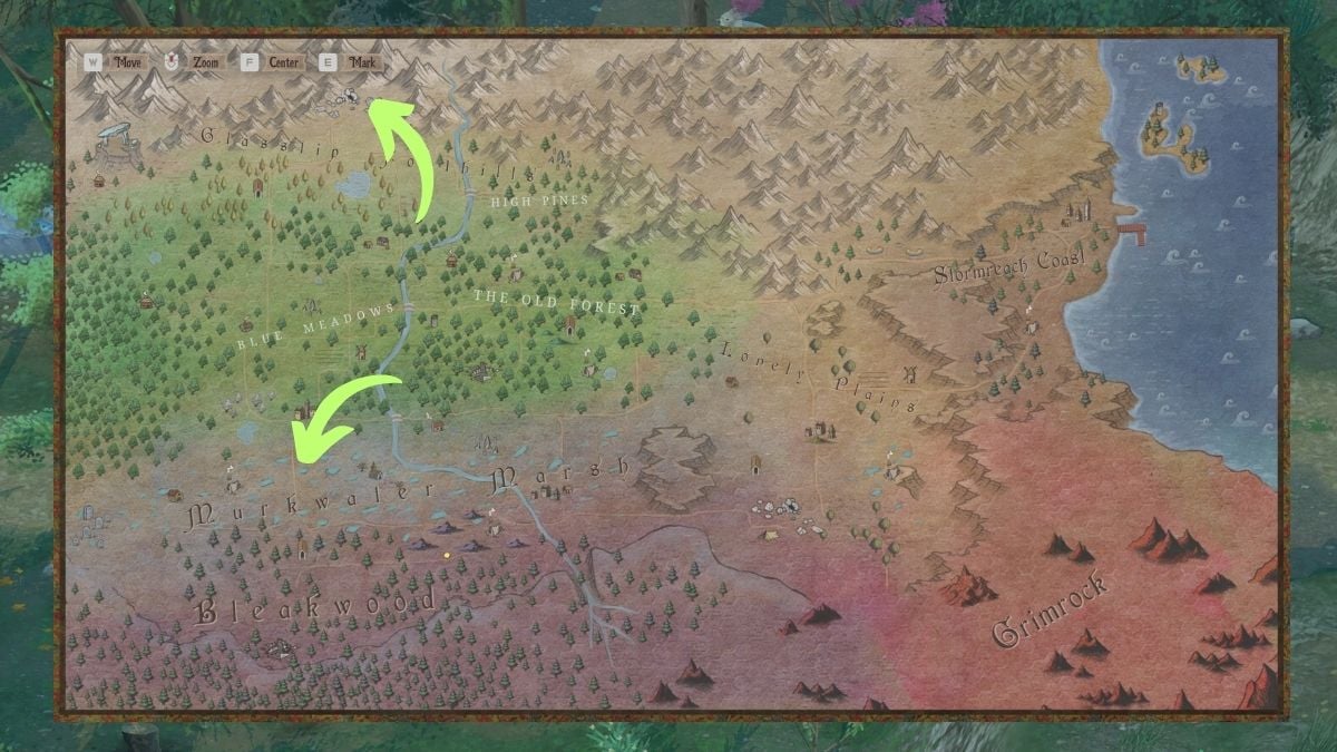 Ou trouver du fer a Mirthwood Où trouver la carte de Iron Mirthwood