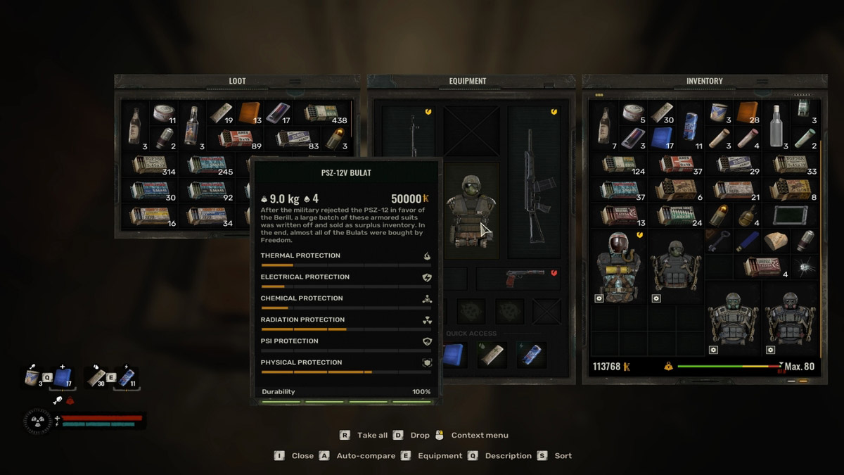 1733336397 37 10 meilleurs ensembles darmures dans Stalker 2 et comment les Statistiques de l’armure PSZ-12V Bulat