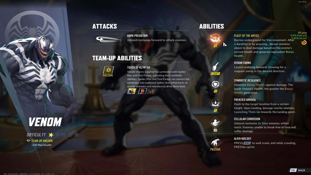 1733769509 844 Marvel Rivals Venom Hero Guide Meilleure facon de jouer Toutes les capacités de Venom dans Marvel Rivals