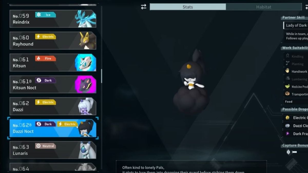 1735578417 135 Palworld Liste de tous les amis de Feybreak et Dazzi Noct