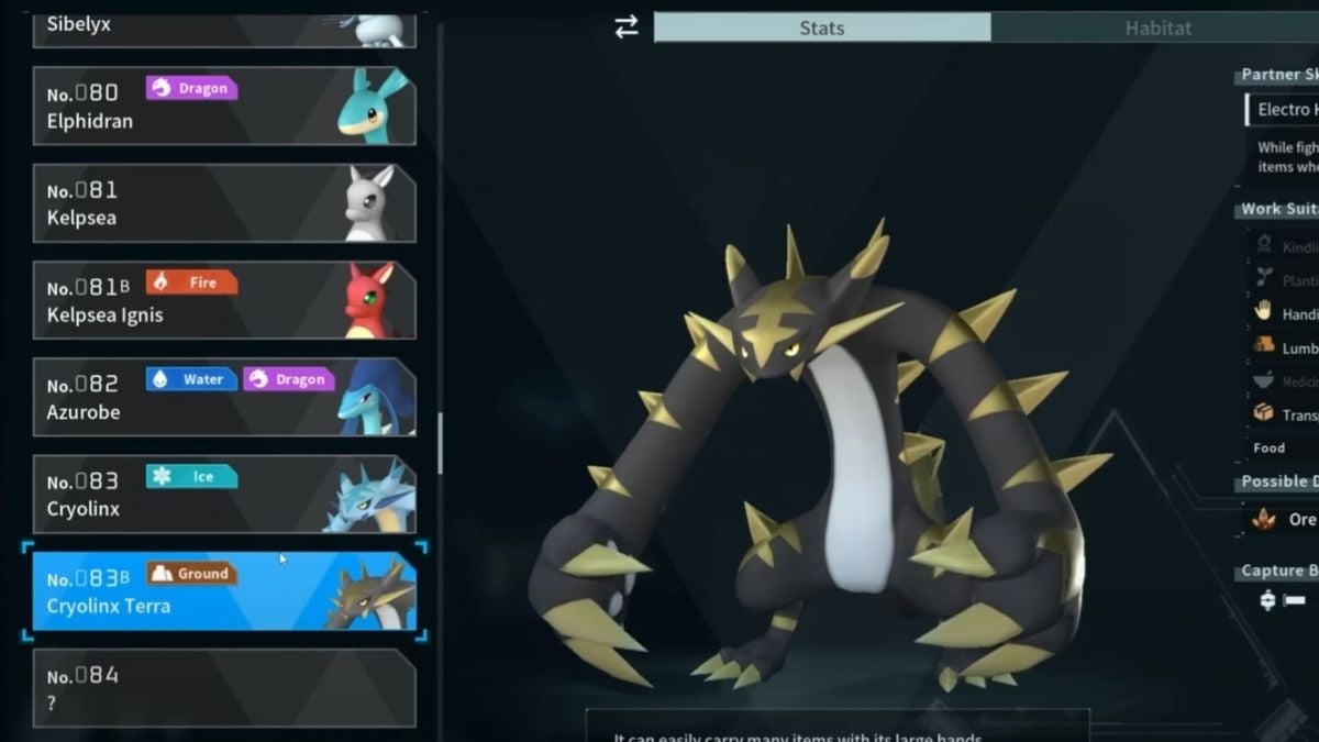 1735578417 243 Palworld Liste de tous les amis de Feybreak et Cryolinx Terra