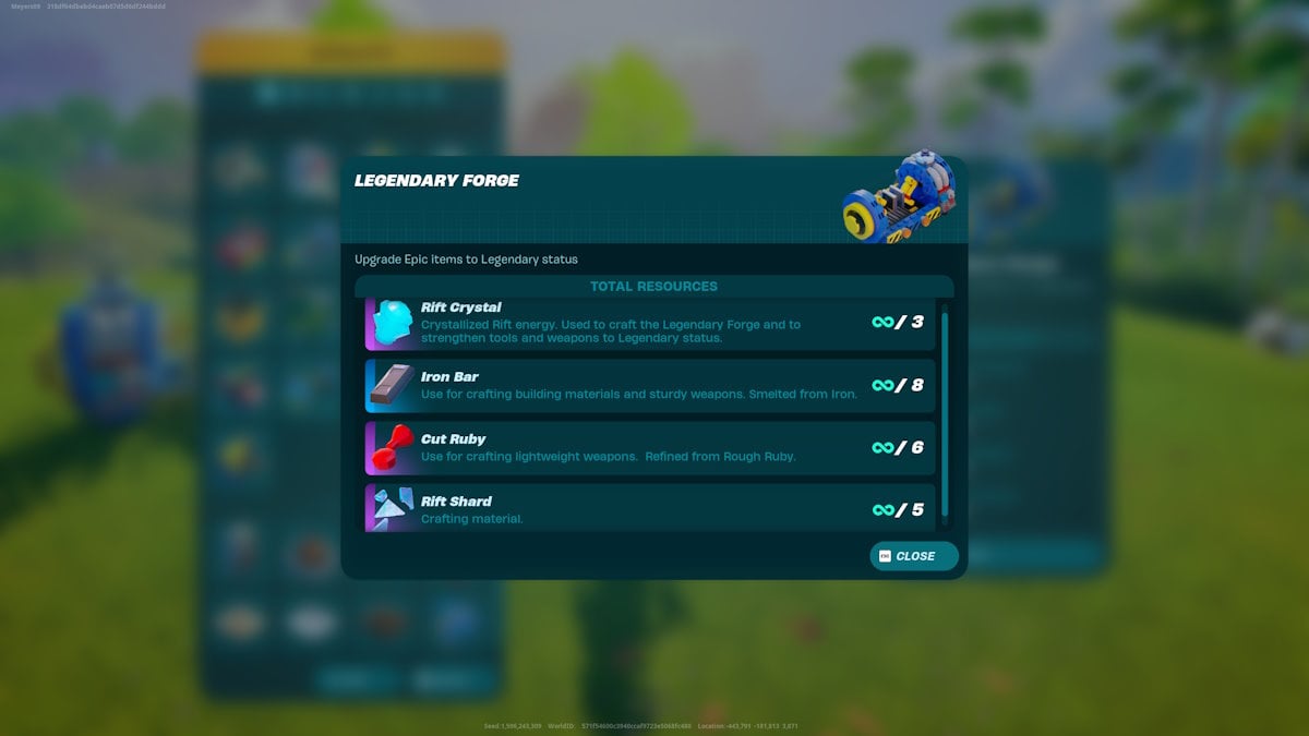 Comment faire une forge legendaire dans LEGO Fortnite Odyssey Lego Fortnite Odyssey Forge Légendaire