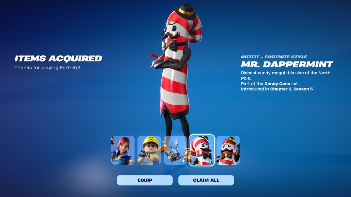Comment obtenir gratuitement le skin Mr Dappermint dans Fortnite Fortntie M. Dappermint