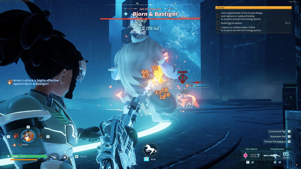 1735920411 419 Comment trouver et vaincre Bjorn et le patron de la un joueur utilisant un lance-flammes sur Bjorn et le boss de Bastigor à Palworld