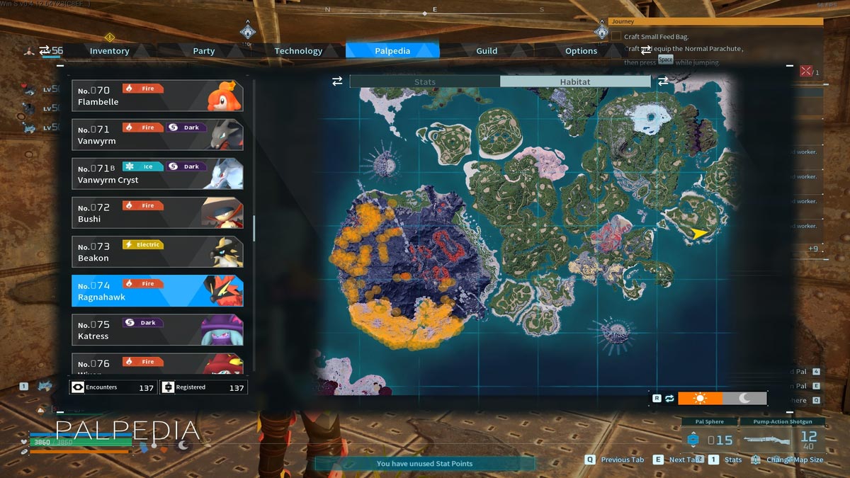 1736241875 69 Palworld 12 montures volantes les plus rapides a avoir Emplacements de l’habitat du Ragnahawk à Palworld