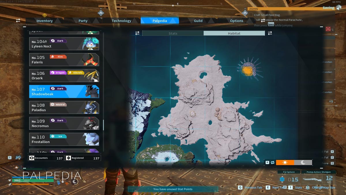 1736241878 304 Palworld 12 montures volantes les plus rapides a avoir Emplacement de l’habitat du Bec-d’ombre à Palworld