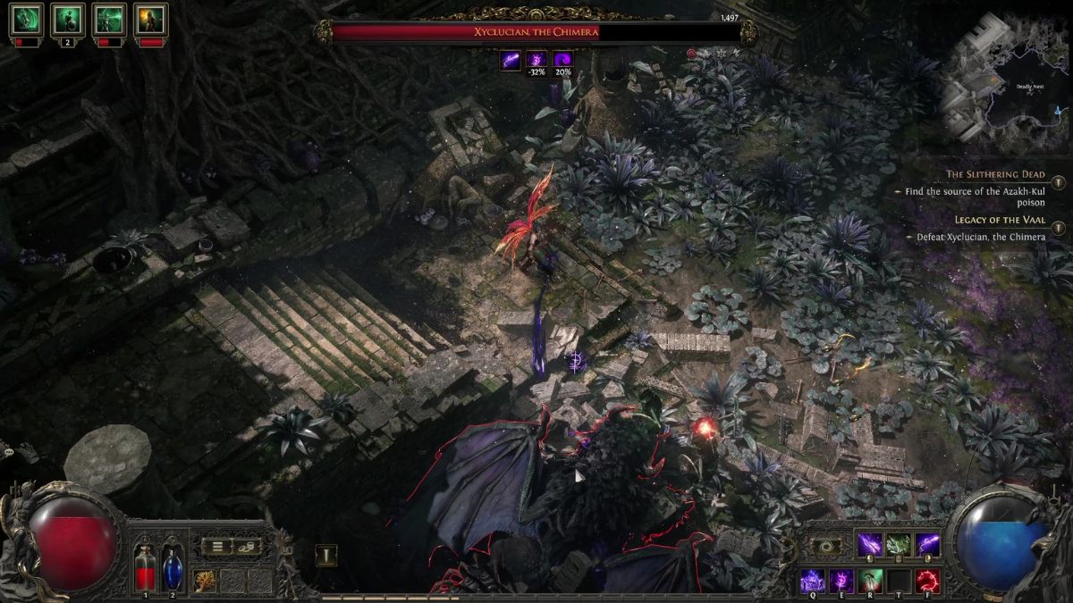 1736758258 787 Path of Exile 2 Xyclucian le guide du boss Chimera Pilier xyclucien Poe2
