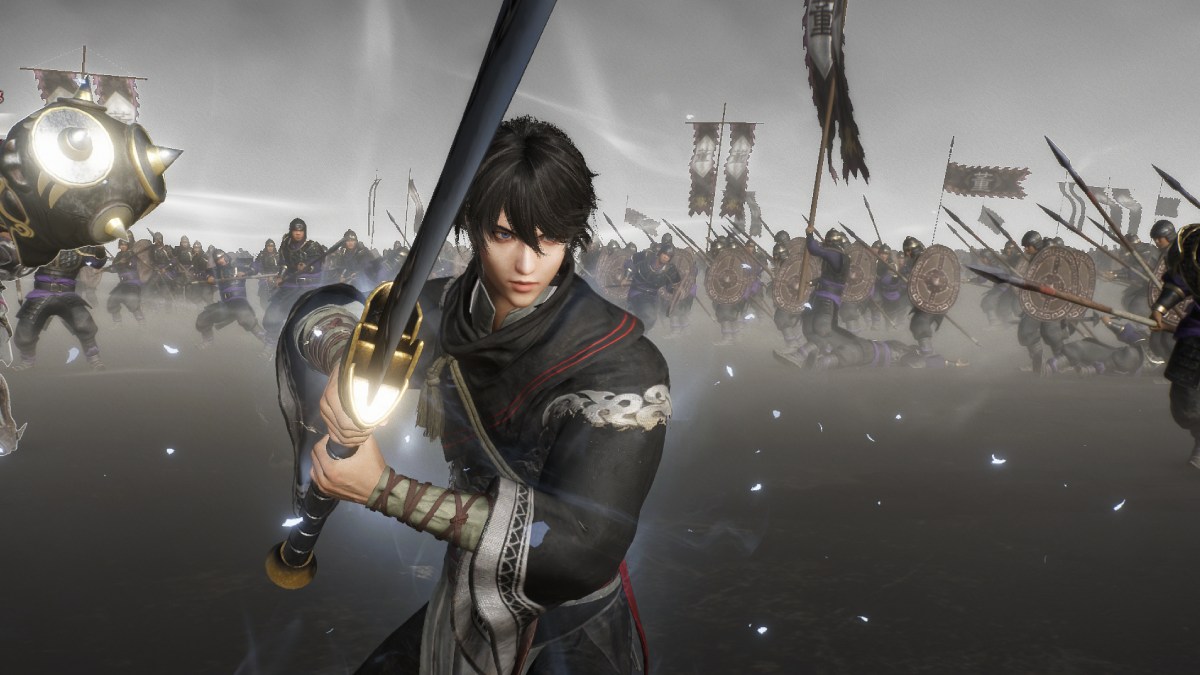 1736987958 453 Toutes les capacites et ultimes de Musou dans Dynasty Warriors Gros plan du personnage principal activant la rage du dieu de la guerre dans dynasty warriors origins