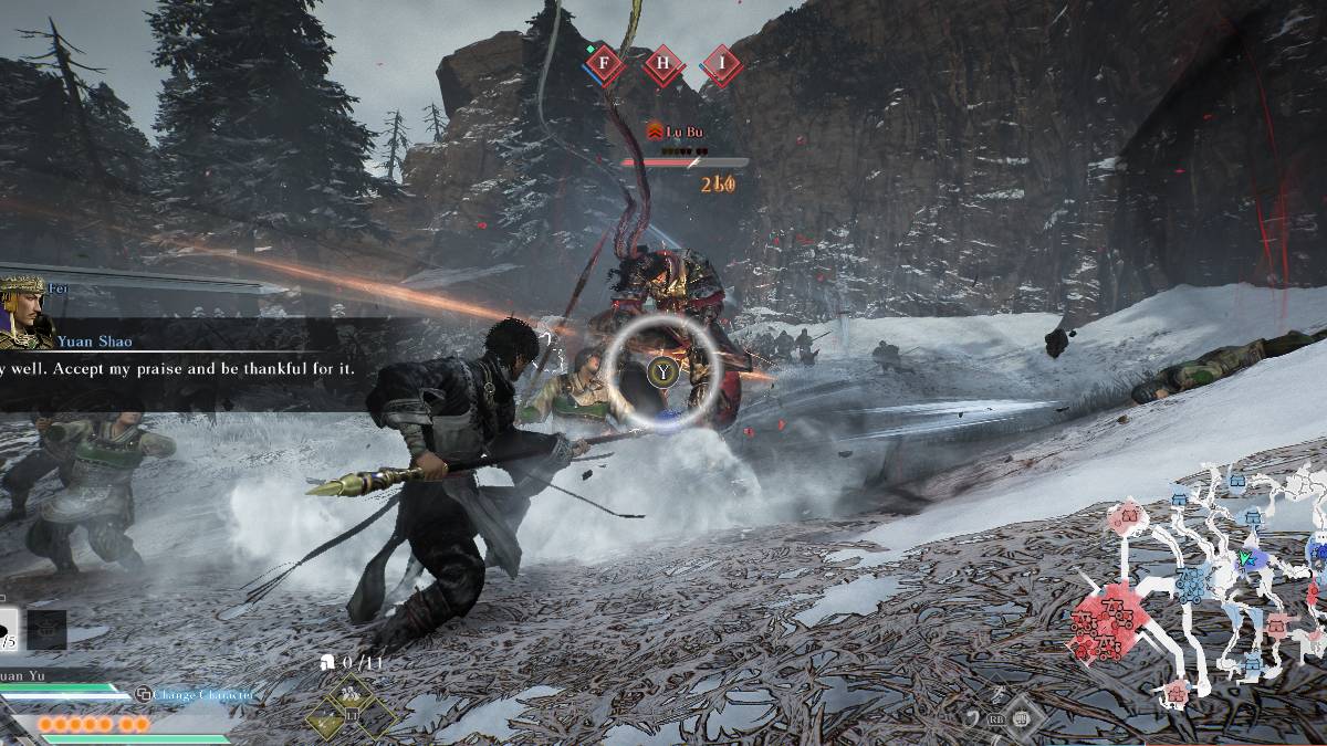 1737079889 234 Comment vaincre Lu Bu Hulao Gate dans Dynasty Warriors Origins Dynasty Warriors Origins utilise une embuscade sur lu bu après avoir brisé sa garde tôt