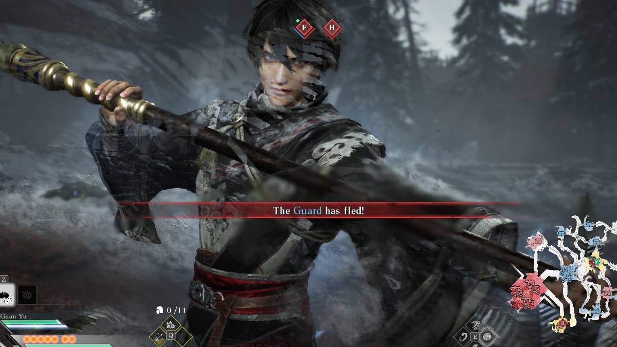 1737079891 3 Comment vaincre Lu Bu Hulao Gate dans Dynasty Warriors Origins Le protagoniste de Dynasty Warriors Origins posant pour le mode rage du dieu de la guerre