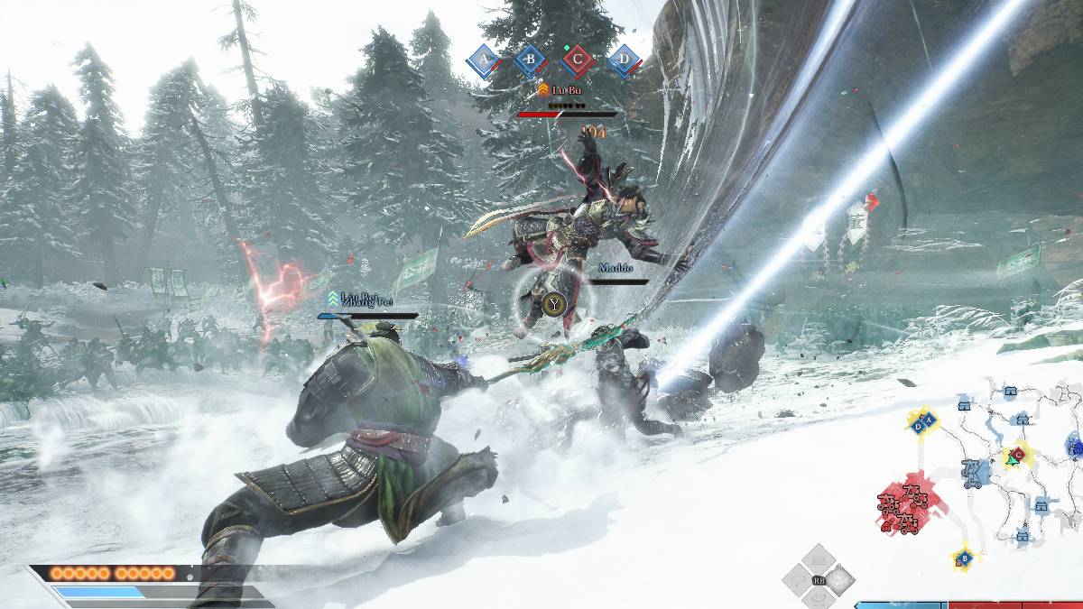 1737079891 419 Comment vaincre Lu Bu Hulao Gate dans Dynasty Warriors Origins Dynasty Warriors Origins utilise guan yu pour attaquer lu bu avec ses attaques spéciales