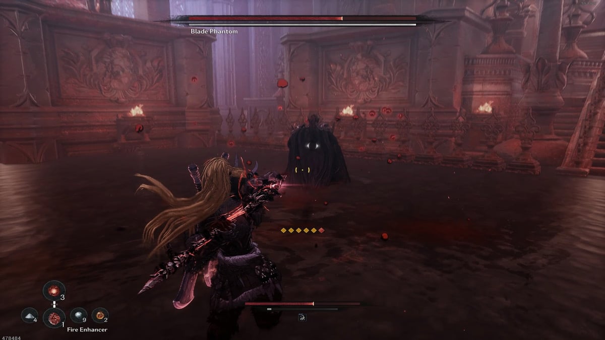 1737476501 898 Le premier Berserker Khazan Comment battre Blade Phantom Boss Joueur utilisant des javelots sur Blade Phantom dans The First Berserker Khazan