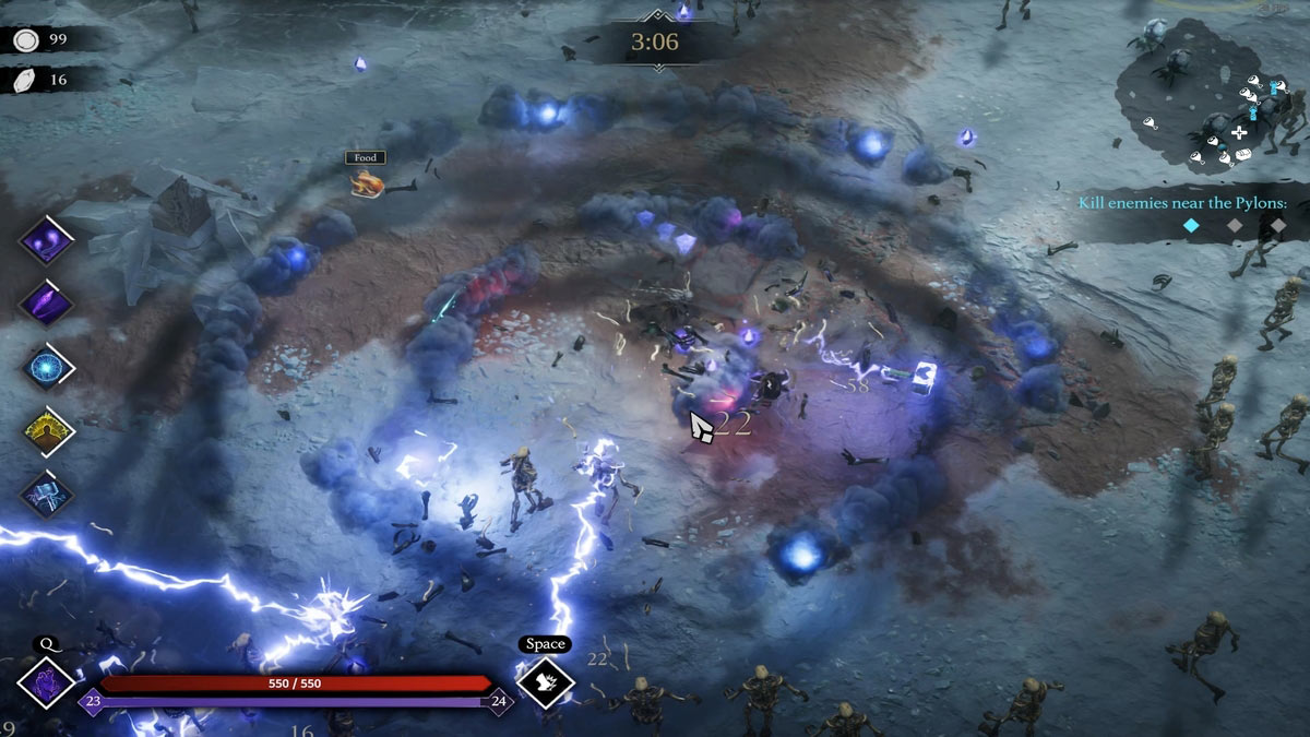 1737816701 570 Jotunnslayer Hordes de Hel 12 meilleures capacites divines Mjolnir a tiré sur des squelettes pour couper la formation - compétence divine dans Jotunnslayer Hordes of Hel