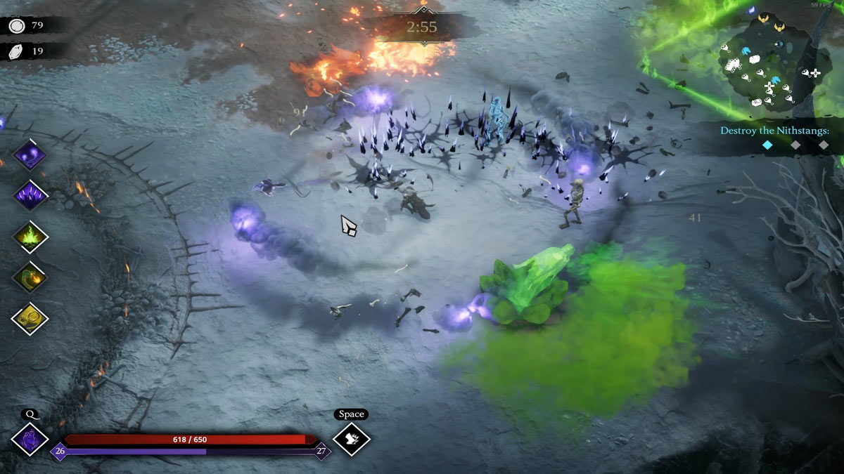 1737816702 294 Jotunnslayer Hordes de Hel 12 meilleures capacites divines Jormungandr utilisant la compétence divine des attaques de feu dans Jotunnslayer Hordes of Hel