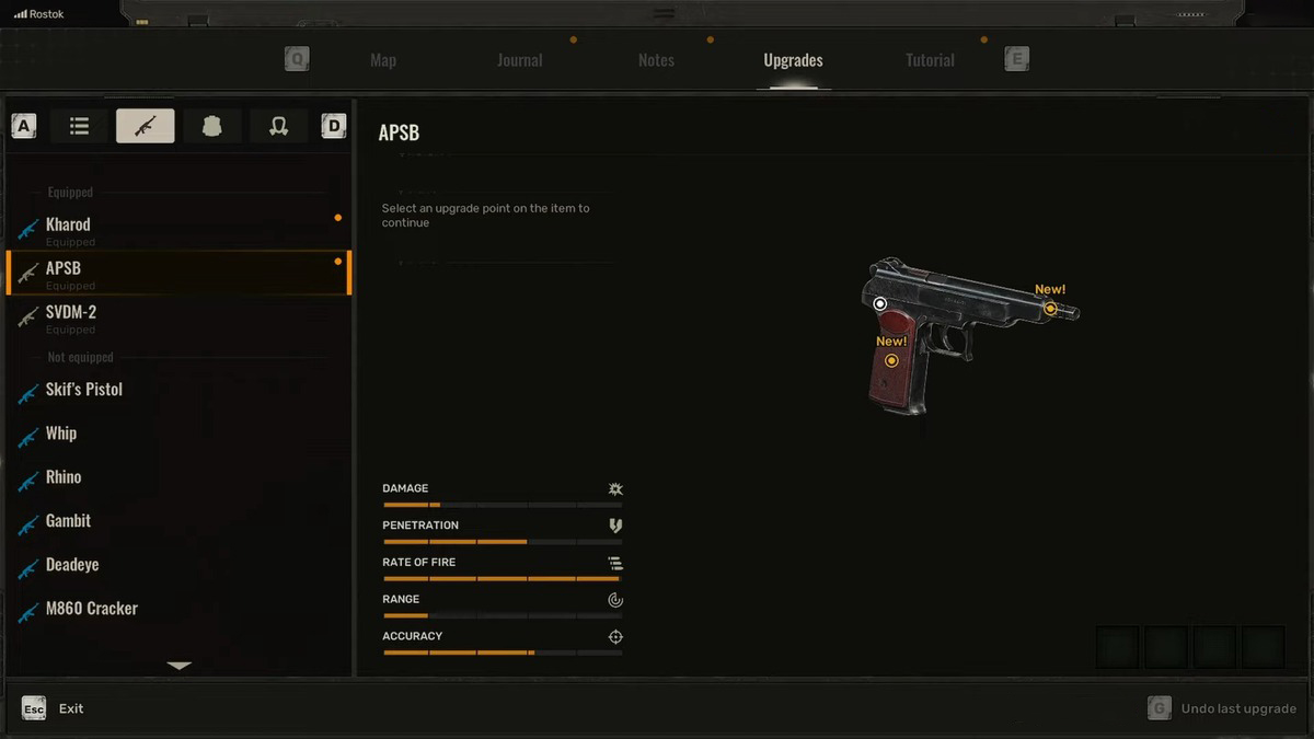 1738166270 360 Stalker 2 Weapon Tier List les meilleures armes classees Statistiques du pistolet APSB dans Stalker 2