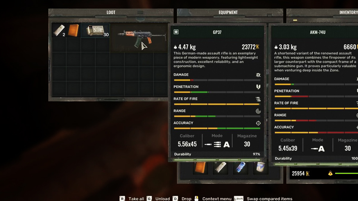 1738166282 494 Stalker 2 Weapon Tier List les meilleures armes classees Arme AKM-74U dans Stalker 2
