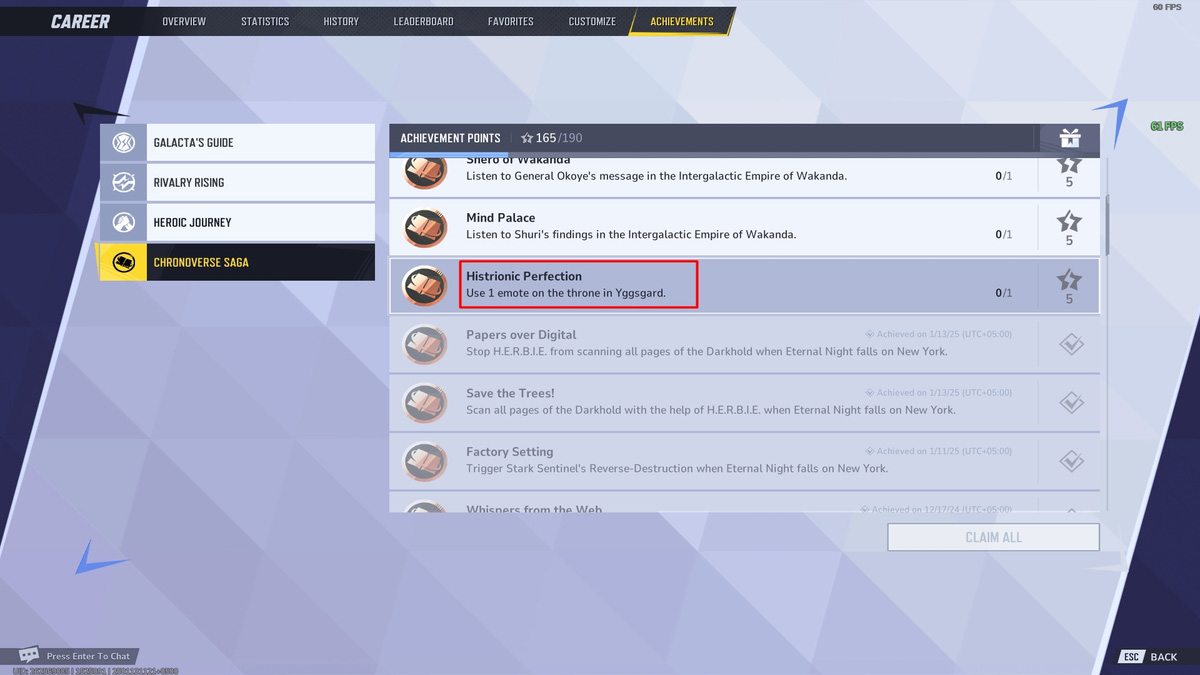 Marvel Rivals Comment obtenir la realisation de la perfection comment obtenir la perfection histrionique dans Marvel Rivals